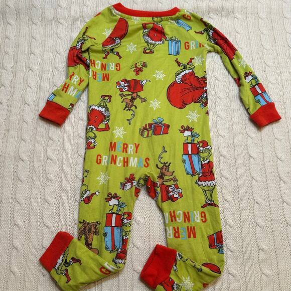 The Grinch Baby One Piece Sleeper sz 18 m - Picture 2 of 6
